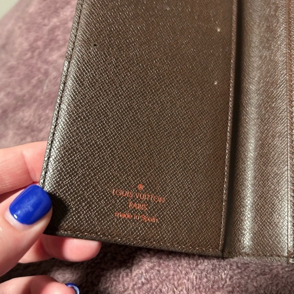 LV Damier Ebene Passport Holder / Long Wallet LOUIS VUITTON - Picture 4 of 5